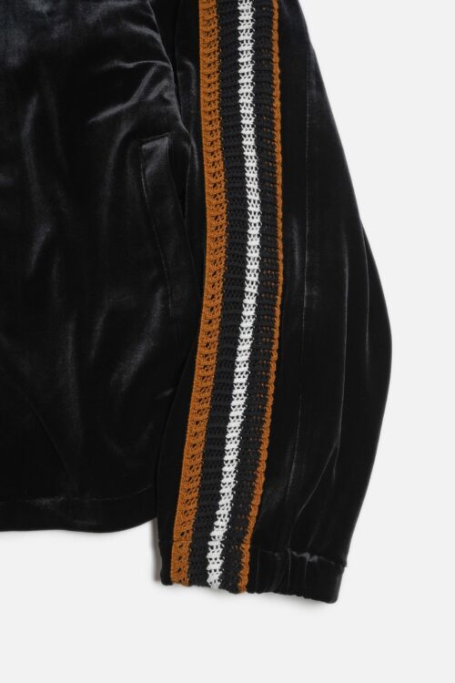 VELOUR TRACK JACKET BLACK