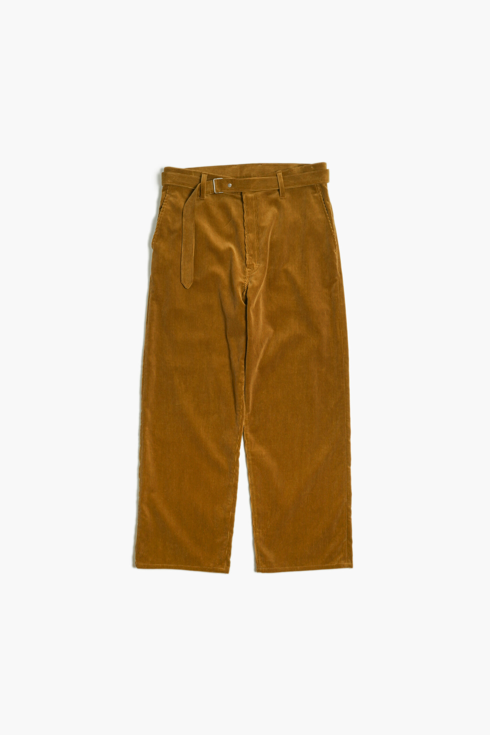 BELTED TROUSERS - CORDUROY - AMBER