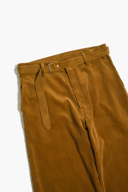 BELTED TROUSERS - CORDUROY - AMBER