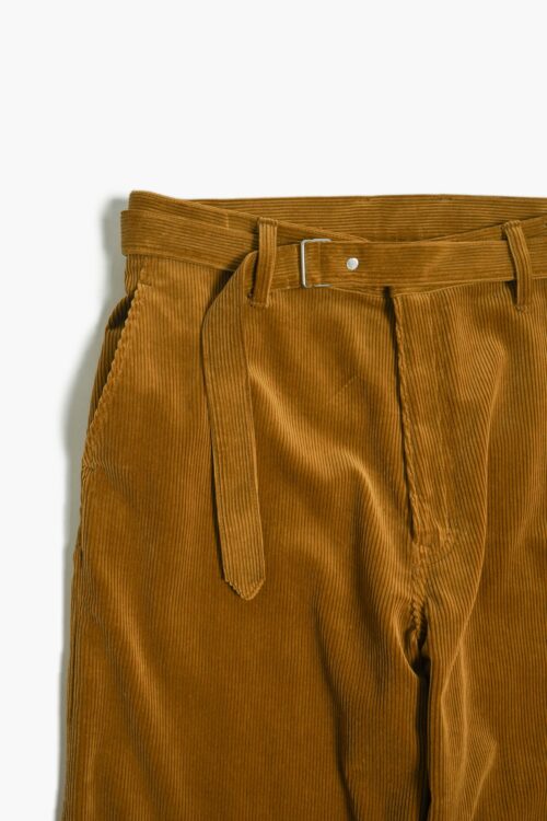BELTED TROUSERS - CORDUROY - AMBER
