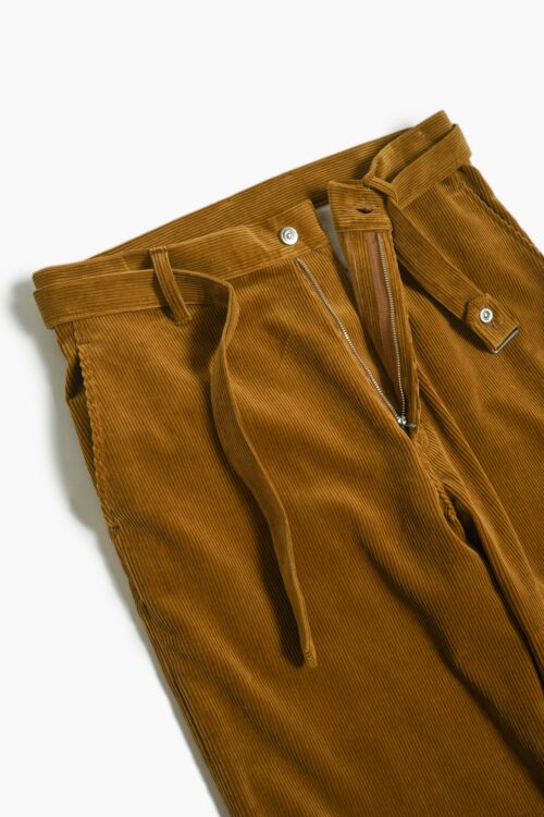 BELTED TROUSERS - CORDUROY - AMBER