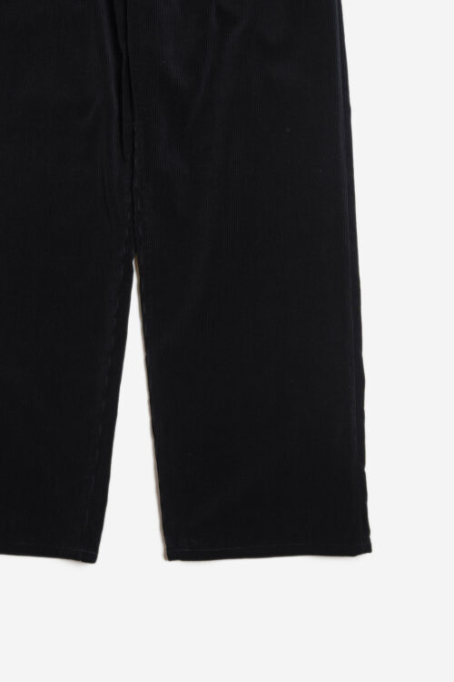 BELTED TROUSERS - CORDUROY - BLACK