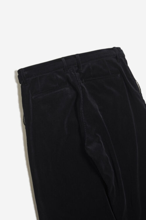 BELTED TROUSERS - CORDUROY - BLACK