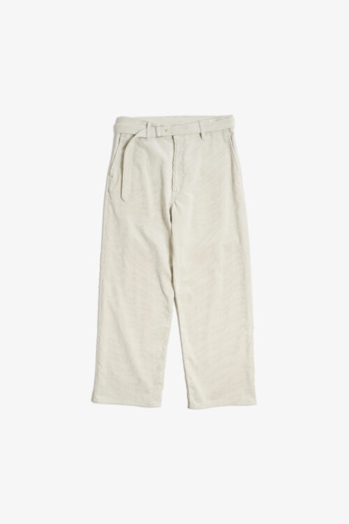 BELTED TROUSERS - CORDUROY - IVORY