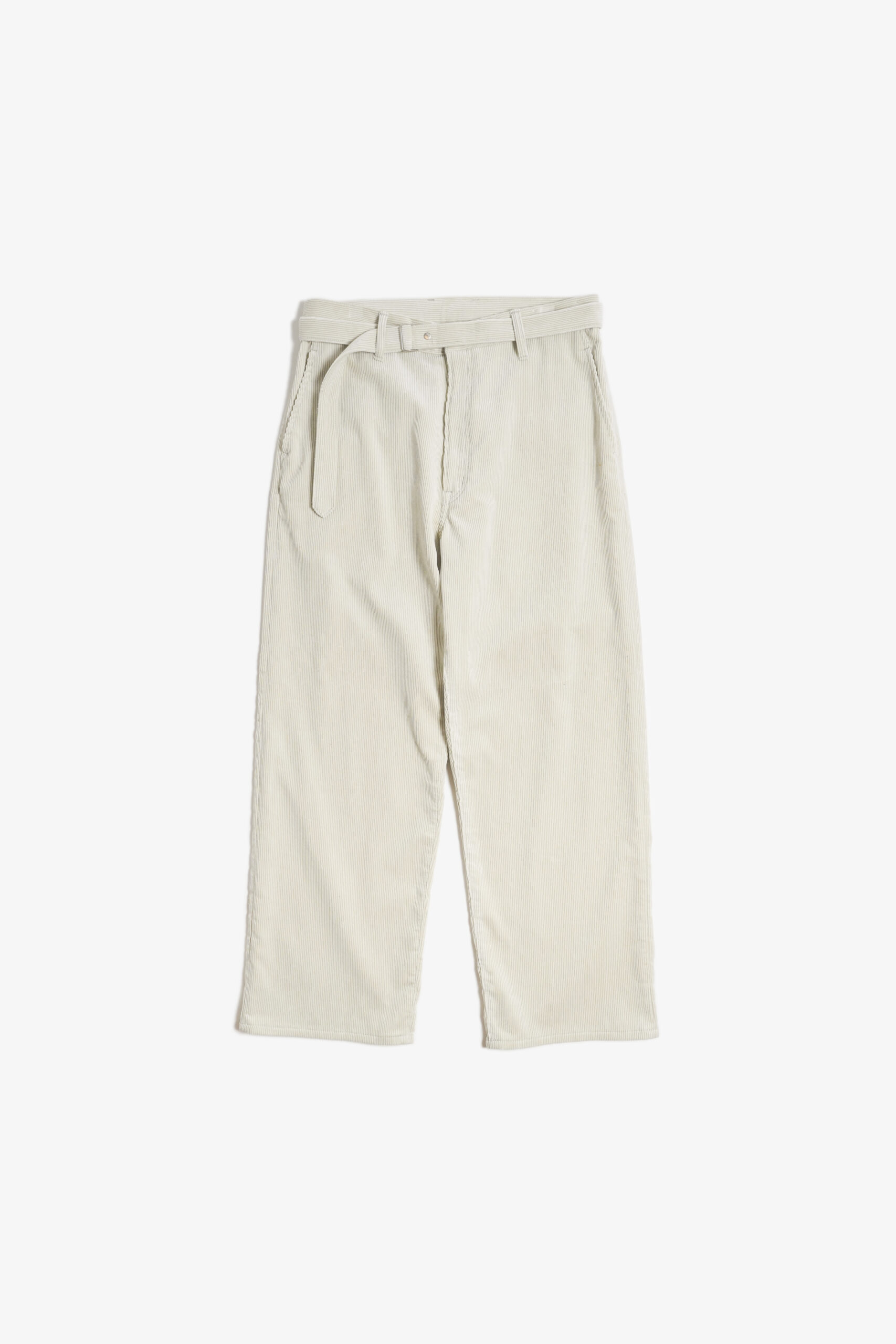 BELTED TROUSERS - CORDUROY - IVORY