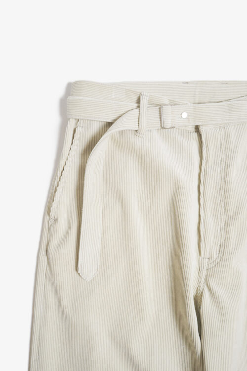 BELTED TROUSERS - CORDUROY - IVORY