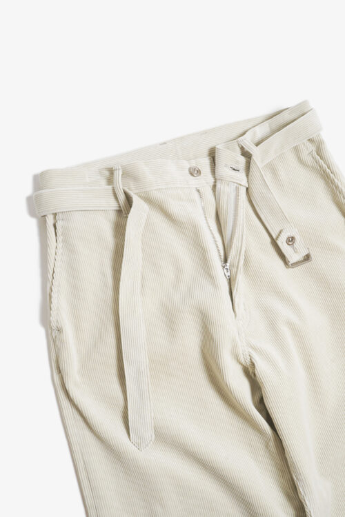 BELTED TROUSERS - CORDUROY - IVORY