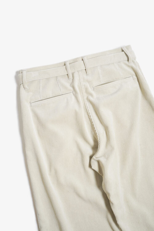 BELTED TROUSERS - CORDUROY - IVORY