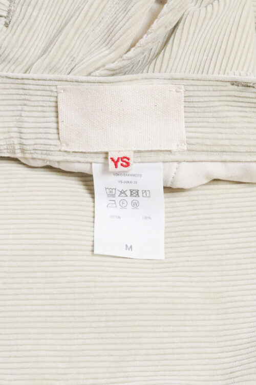 BELTED TROUSERS - CORDUROY - IVORY