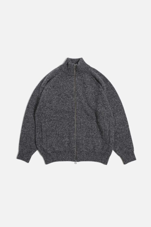 DRIVERS KNIT - WOOL × CASHMERE × SILK - BLACK & GRAY