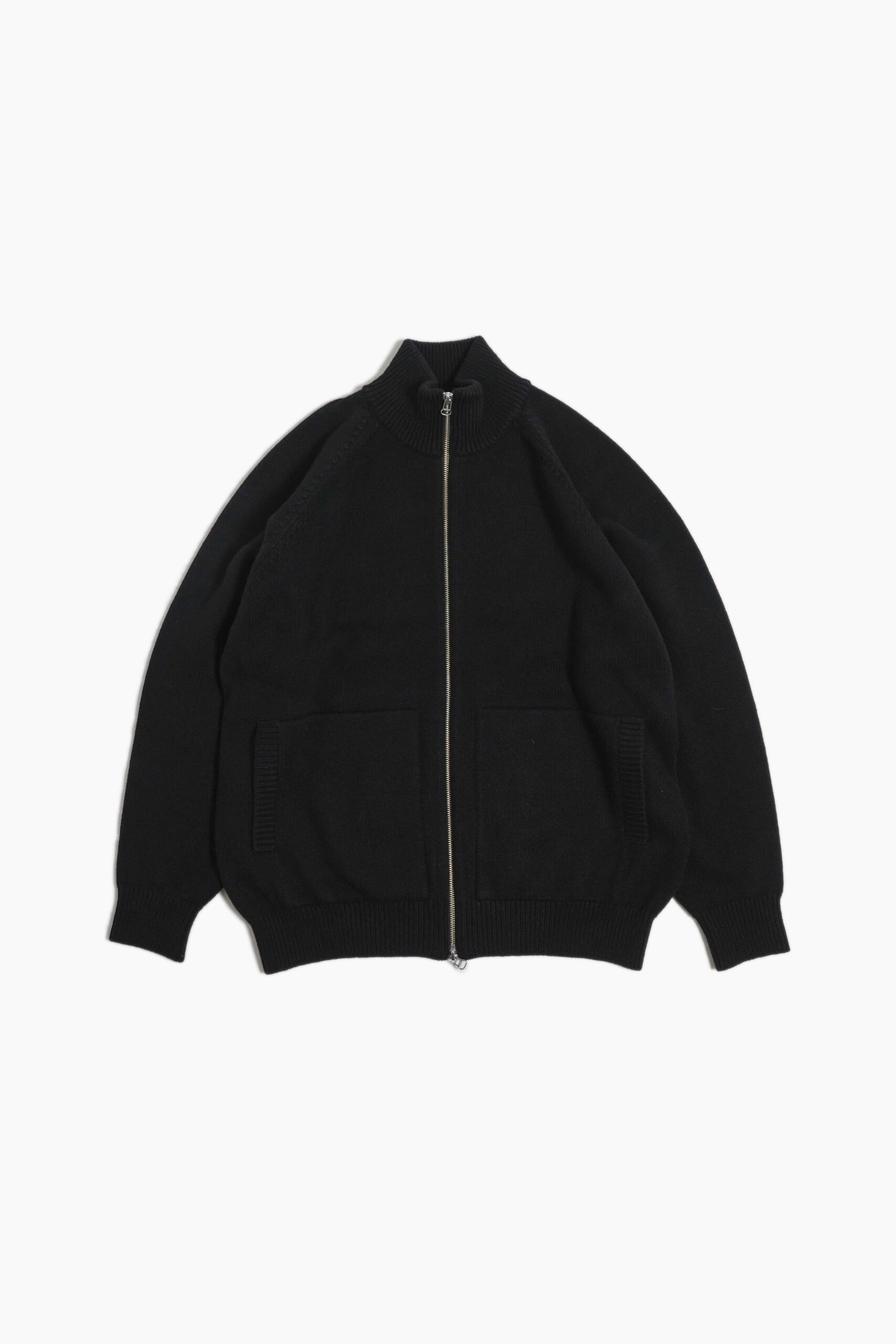 DRIVERS KNIT - WOOL × CASHMERE × SILK - BLACK