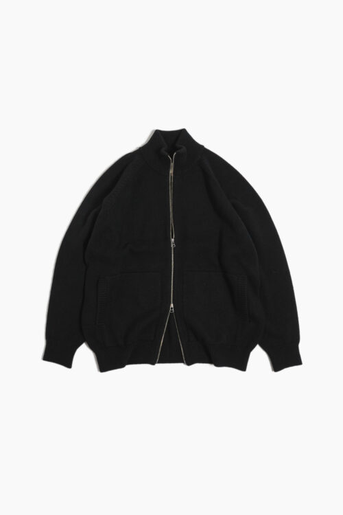 DRIVERS KNIT - WOOL × CASHMERE × SILK - BLACK