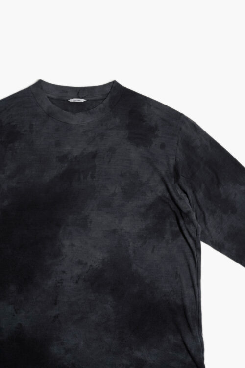 MELINO WOOL LONG SLEEVE T-SHIRT UNEVEN DYE