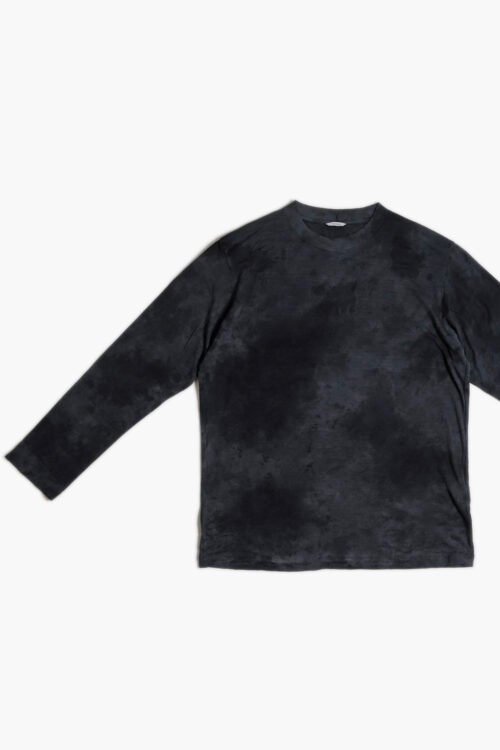 MELINO WOOL LONG SLEEVE T-SHIRT UNEVEN DYE