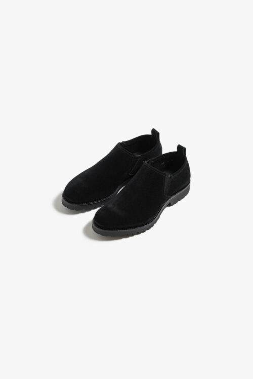 SLIP-ON SHOES - WATER PROOF VELOUR LATHER - BLACK