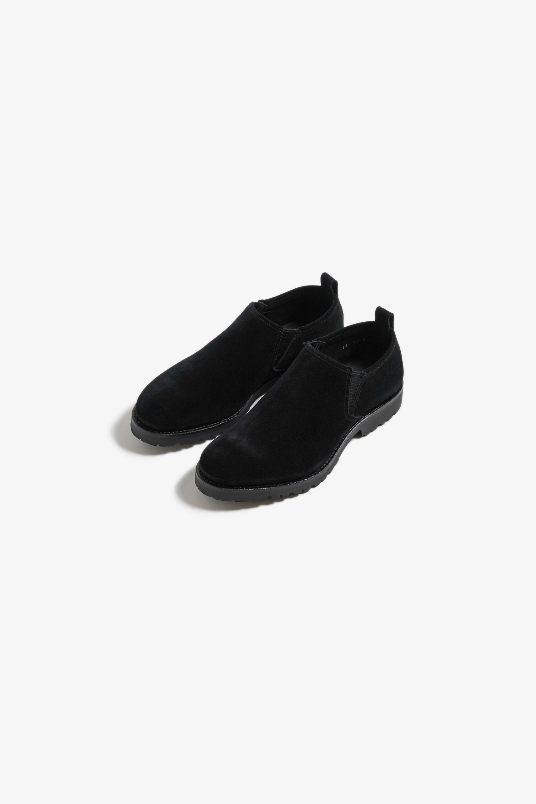 SLIP-ON SHOES - WATER PROOF VELOUR LATHER - BLACK