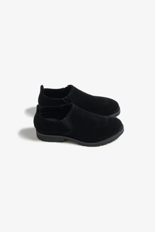 SLIP-ON SHOES - WATER PROOF VELOUR LATHER - BLACK