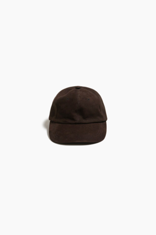 GIFT SHOP CAP -  NUBUCK LEATHER - BROWN