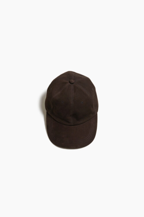 GIFT SHOP CAP -  NUBUCK LEATHER - BROWN