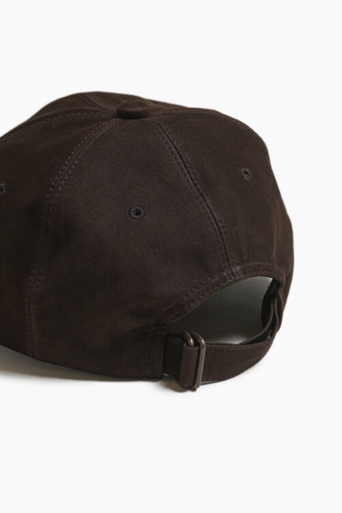 GIFT SHOP CAP -  NUBUCK LEATHER - BROWN