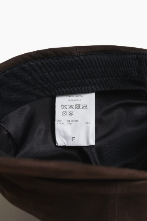 GIFT SHOP CAP -  NUBUCK LEATHER - BROWN
