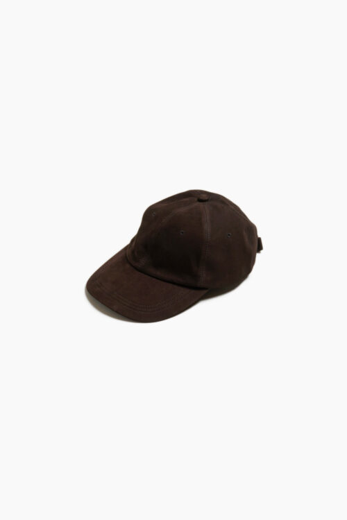 GIFT SHOP CAP -  NUBUCK LEATHER - BROWN