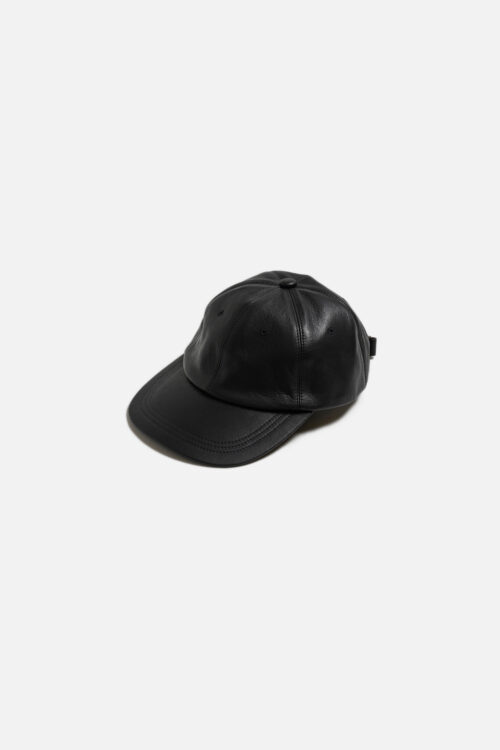 GIFT SHOP CAP -  FULL GRAIN LEATHER - BLACK