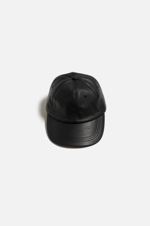 GIFT SHOP CAP - FULL GRAIN LEATHER - BLACK