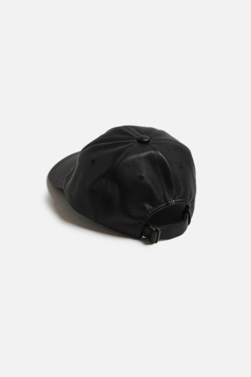 GIFT SHOP CAP - FULL GRAIN LEATHER - BLACK