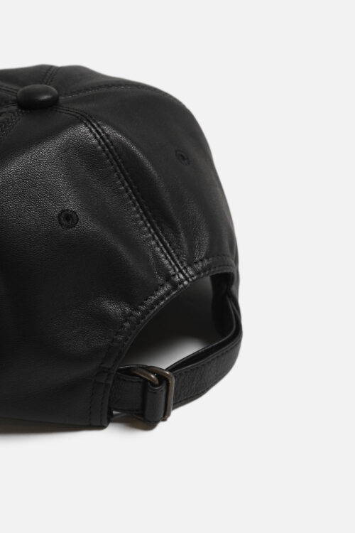 GIFT SHOP CAP - FULL GRAIN LEATHER - BLACK
