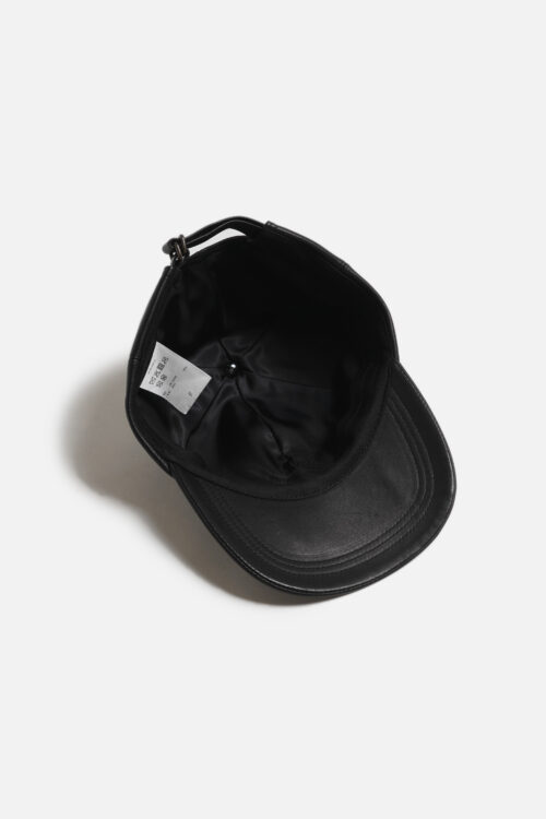 GIFT SHOP CAP - FULL GRAIN LEATHER - BLACK