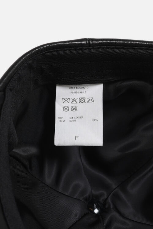 GIFT SHOP CAP - FULL GRAIN LEATHER - BLACK
