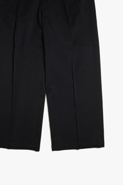 DOUBLE PLEATED TROUSERS - RECYCLE POLYESTER - BLACK