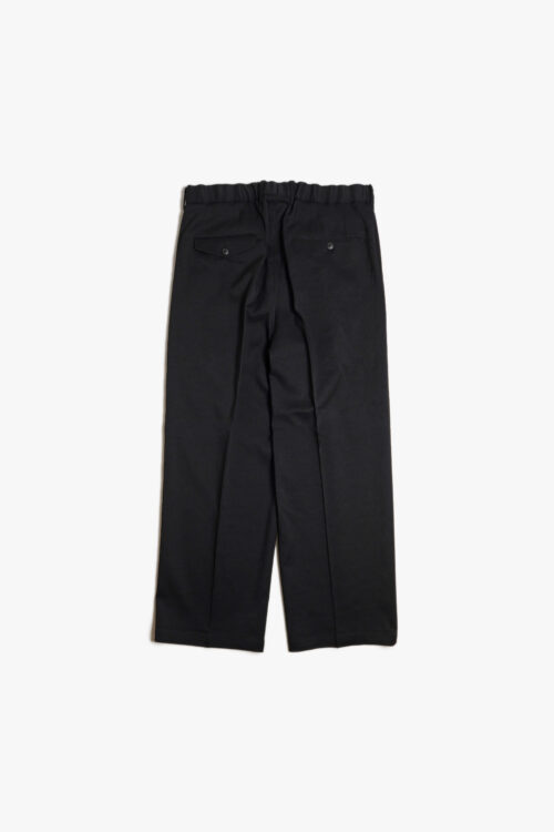 DOUBLE PLEATED TROUSERS - RECYCLE POLYESTER - BLACK