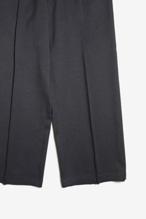 DOUBLE PLEATED TROUSERS - RECYCLE POLYESTER - CHARCOAL GRAY