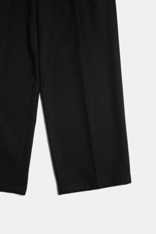 DOUBLE PLEATED TROUSERS - FLANNEL - BLACK