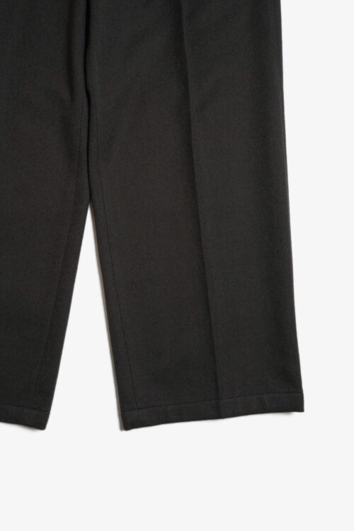 DOUBLE PLEATED TROUSERS - FLANNEL -CHARCOAL GRAY