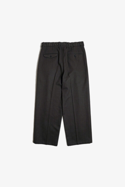 DOUBLE PLEATED TROUSERS - FLANNEL -CHARCOAL GRAY