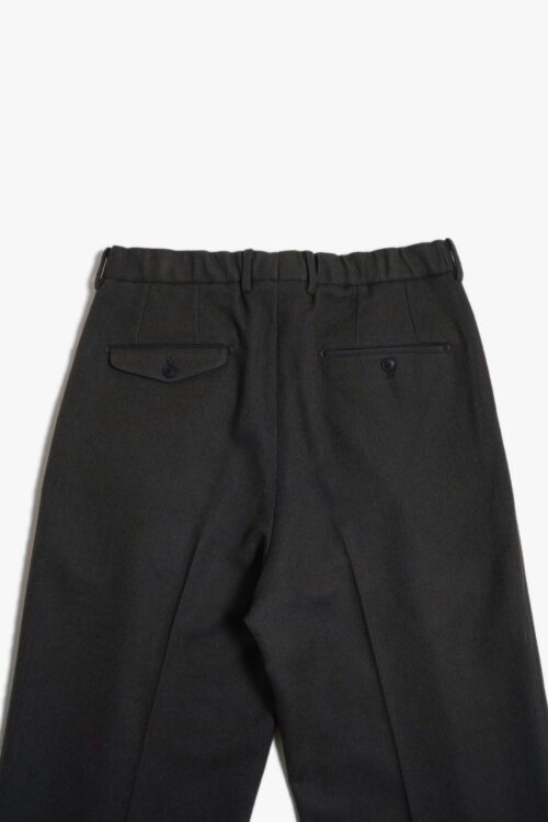 DOUBLE PLEATED TROUSERS - FLANNEL -CHARCOAL GRAY