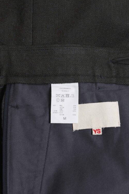 DOUBLE PLEATED TROUSERS - FLANNEL -CHARCOAL GRAY