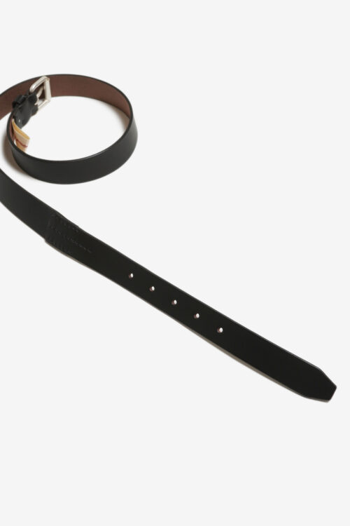 JODHPURS BELT - ITALY DOUBLE BUTT - BLACK × SILVER