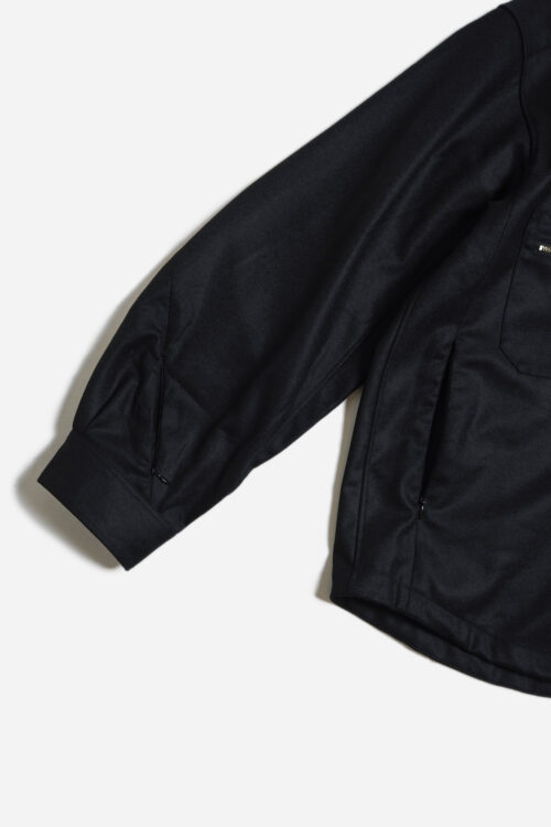 WOOL ZIP SHIRT BLACK