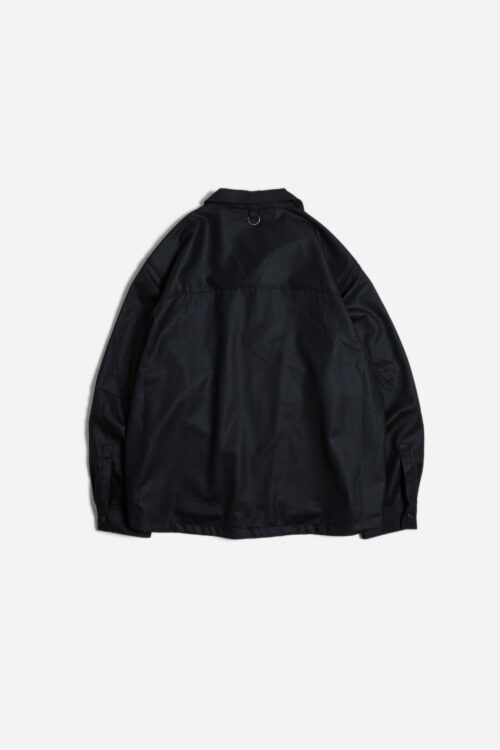 WOOL ZIP SHIRT BLACK