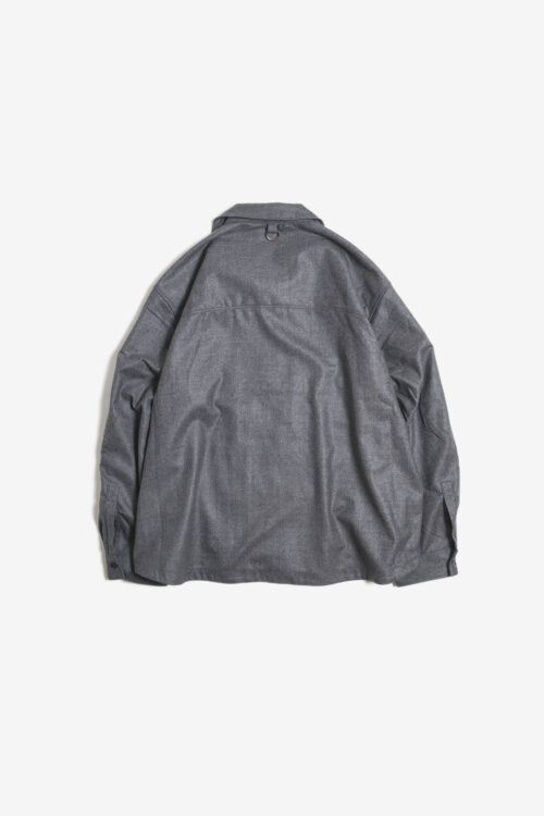 WOOL ZIP SHIRT GRAY