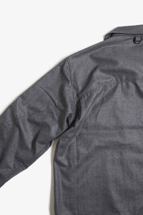 WOOL ZIP SHIRT GRAY