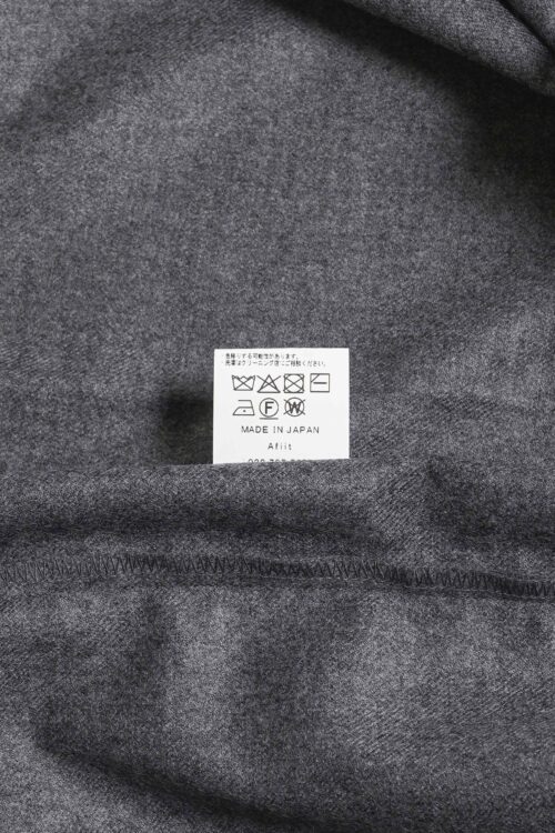 WOOL ZIP SHIRT GRAY