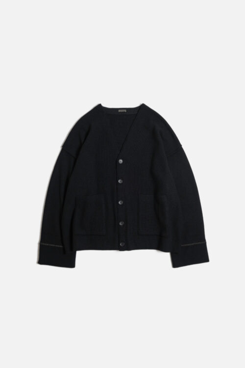DROP KNIT CARDIGAN BLACK