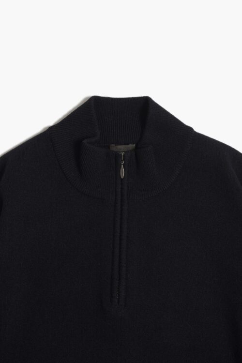 HALF ZIP KNIT BLACK