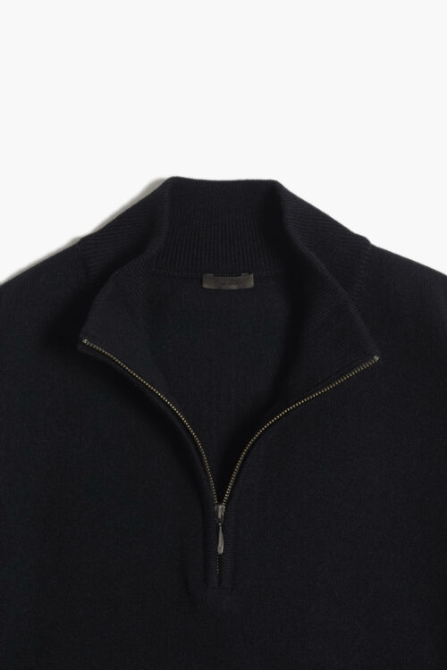 HALF ZIP KNIT BLACK