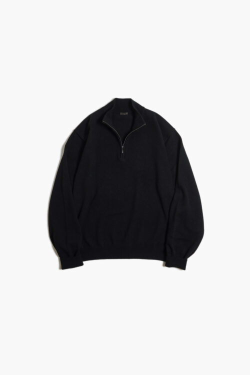 HALF ZIP KNIT BLACK